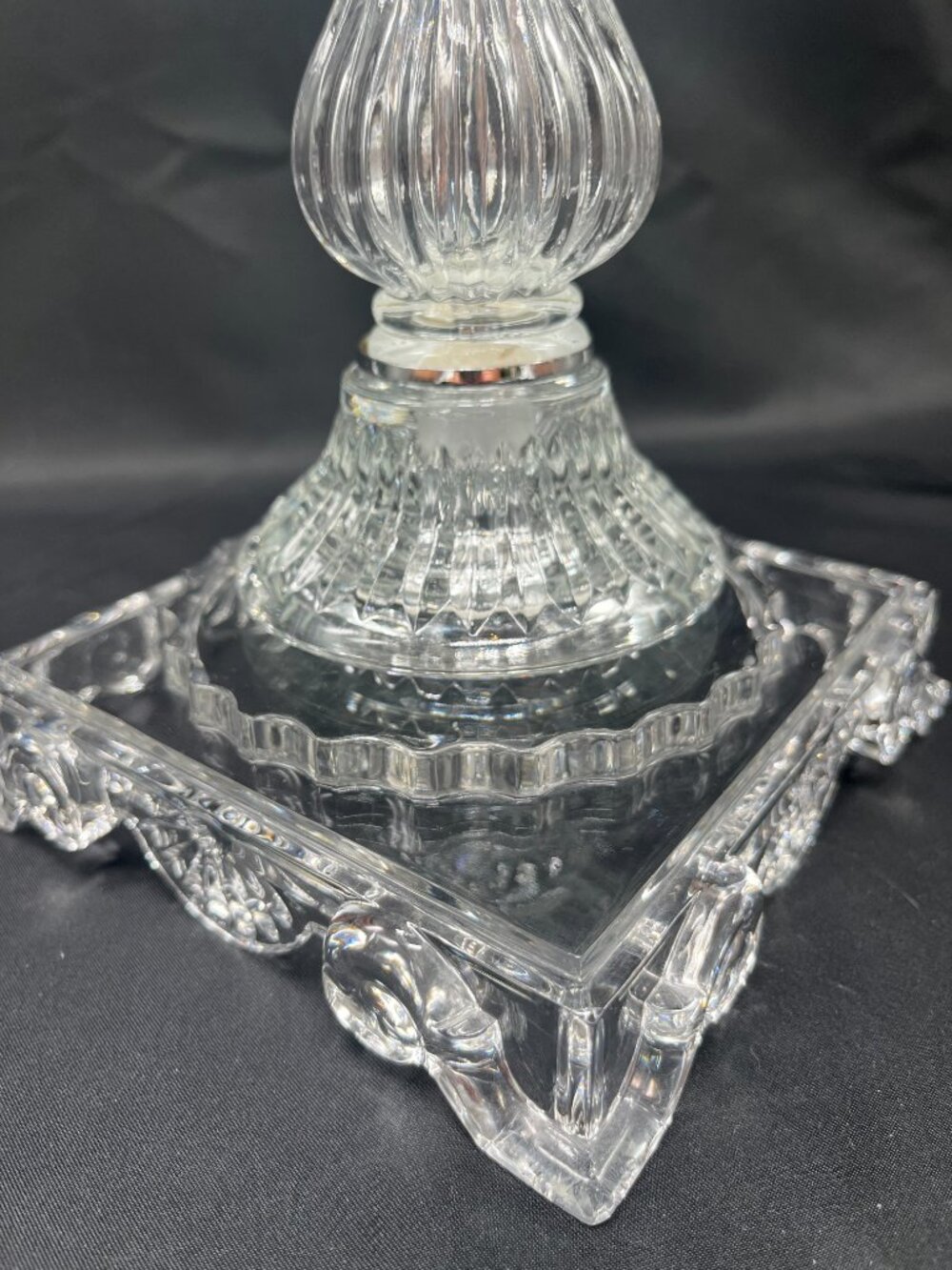 Romanian Ornate Fine Crystal Candelabra - Picture 5 of 11